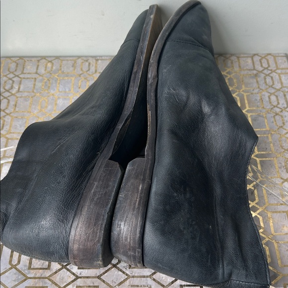 Free People Royale Black Leather Cut Out Flats Women's size 37/7 - Picture 6 of 7